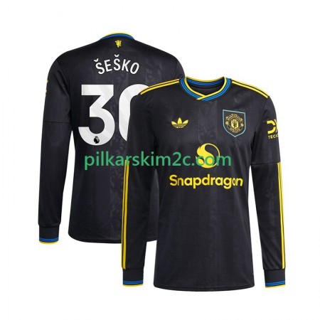 Koszulka Manchester United Benjamin Sesko 30 Trzeciej 2025/26 Koszulki Piłkarskie(L/S)